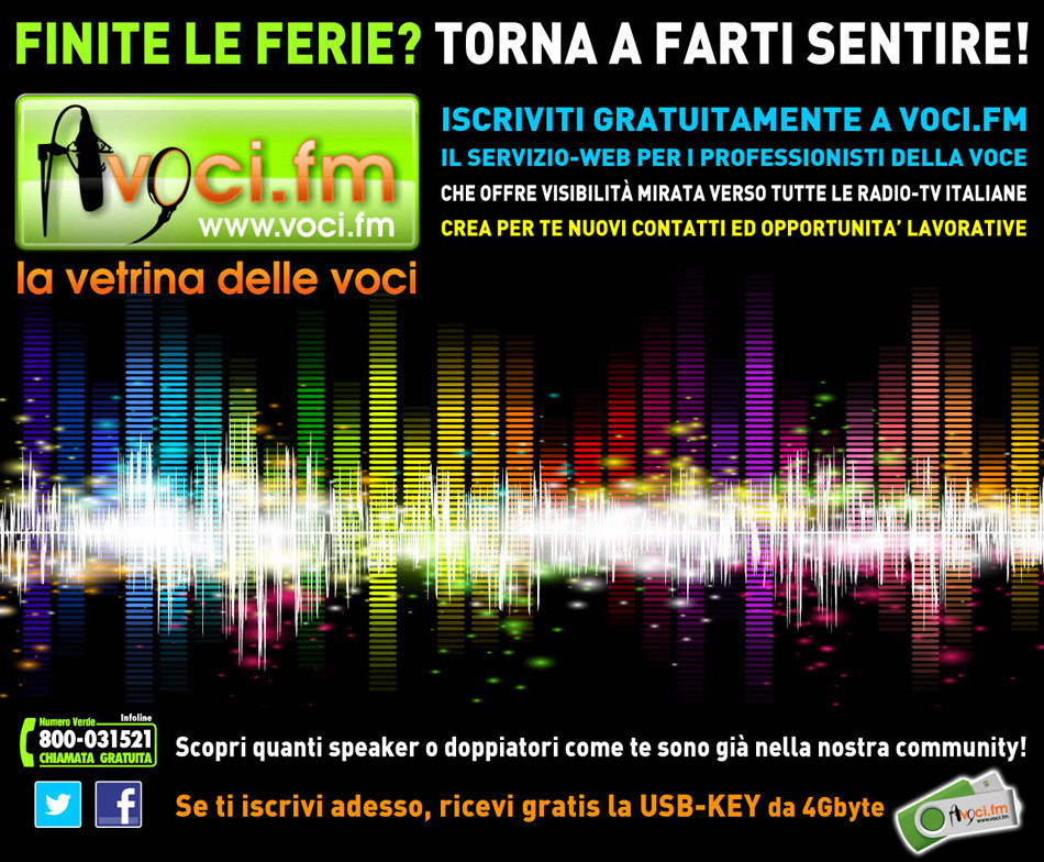 10 - CARTOLINA POST-FERIE ESTATE 2013 Speaker-Doppiatori