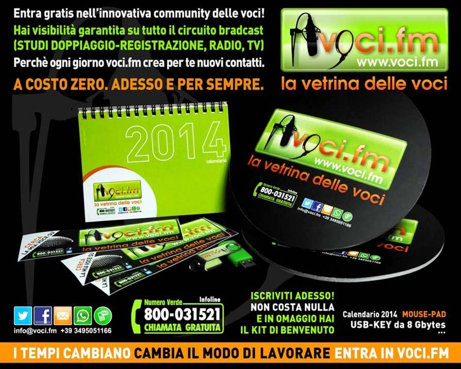 20 - CARTOLINA KIT-GADGETS INIZIO ANNO 01-2014