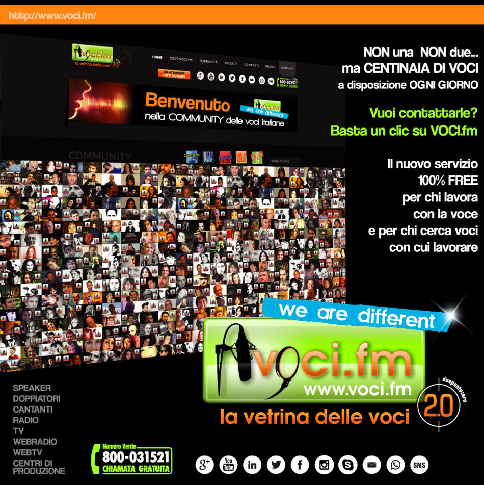23 - CARTOLINA VOCI.FM 2.0 WE ARE DIFFERENT 12-2014