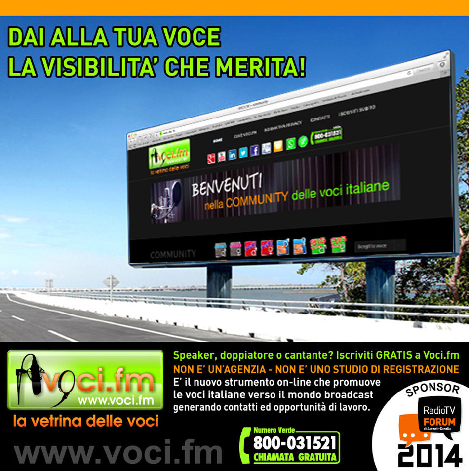 27 - CARTOLINA GIUSTA VISIBILITA pre RTV Forum 05-2014 incoming